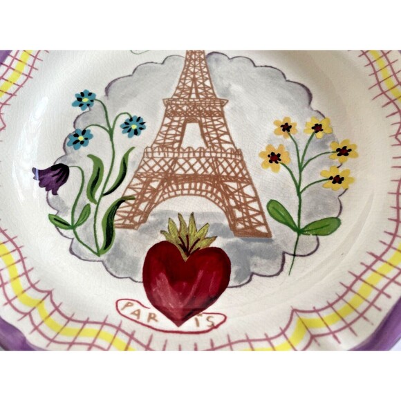 New Nathalie Lete Francophile Collection Anthropology Eiffel Tower Dinner Plate - Picture 9 of 9
